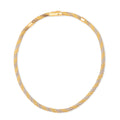 Two-Tone Twisted Yellow and White 18K Gold Choker 14