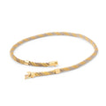 Two-Tone Twisted Yellow and White 18K Gold Choker 14