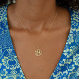 Gemini Twins 9K Gold Zodiac charm