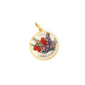 Enamel and 14k gold July Larkspur Charm