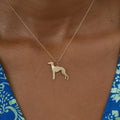 Tall Dog 14k Gold charm
