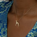 Tall Dog 14k Gold charm
