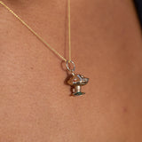 English 9k Gold Movable Mushroom Charm