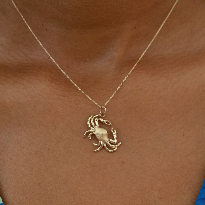 Crab Cancer 14k Gold Zodiac Charm