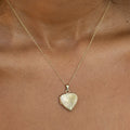 Italian Engraved Heart 14k Gold Locket