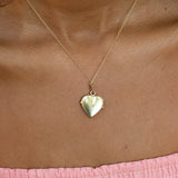 Italian Engraved Heart 14k Gold Locket