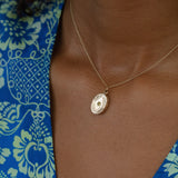 Victorian 14k Gold and Yellow Sapphire Locket
