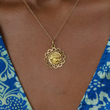 Italian Fortuna Goddess 18K Gold Charm