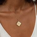Victorian Diamond and 14K Gold Square Locket