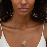 Victorian Diamond and 14k Gold Square Locket