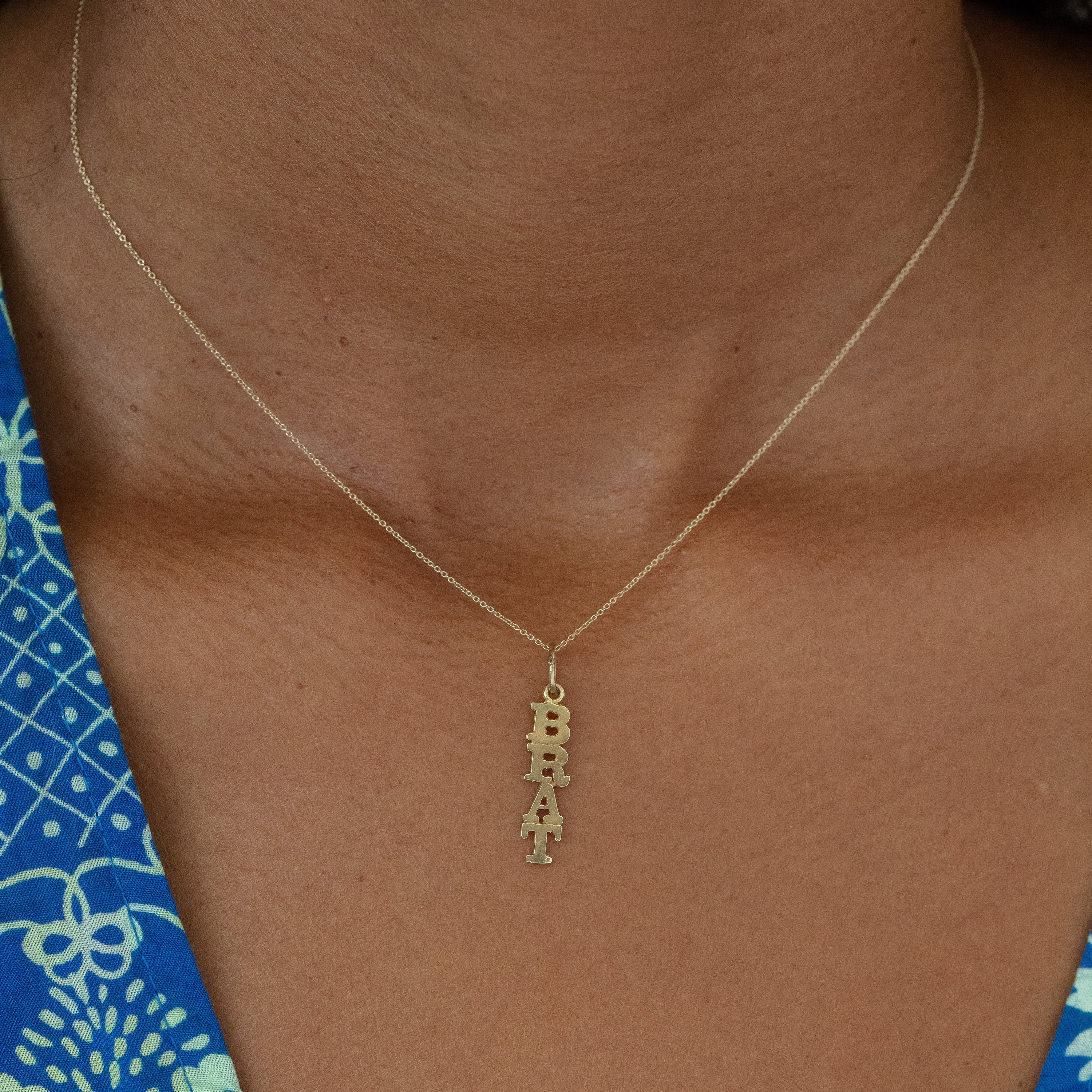 "BRAT" 14k Gold Charm