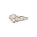 Art Deco Old Mine Cut Diamond And Platinum Ring