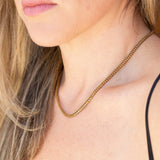 Victorian 18K Gold Mesh and Dot Chain Necklace