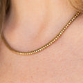 Victorian 18K Gold Mesh and Dot Chain Necklace