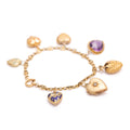 Victorian Gold Heart Charm Bracelet