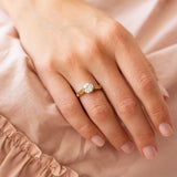 Arts & Crafts 1.60 Carat Old European Cut Diamond and 14k Gold Ring