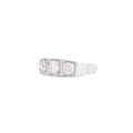 Art Deco 3-Stone Old European Cut Diamond and Platinum Ring