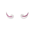 J.E. Caldwell Ruby and Diamond Platinum Earrings