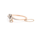 European Diamond and Pearl 18k Bangle Bracelet