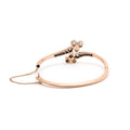 European Diamond and Pearl 18k Bangle Bracelet