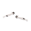 Art Deco Diamond and Onyx Dangle Platinum Earrings