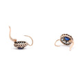 Victorian Sapphire and Rose Cut Diamond 18K Gold Cluster Earrings