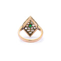 Victorian Rose Cut Diamond Navette Rose Gold Ring