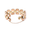 Retro Bi-Color 14k Gold Link Bracelet