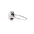Art Deco Old Mine Cut Diamond, Onyx, And Platinum Ring