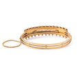Victorian Diamond and Pearl 14k Gold Bangle Bracelet