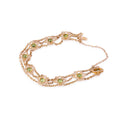 Victorian Peridot and 15k Gold Link Bracelet