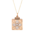 Arts & Crafts Diamond, Platinum, and 14k Gold Locket