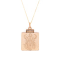 Arts & Crafts Diamond, Platinum, and 14k Gold Locket