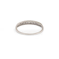 Platinum and Diamond Half Band Ring