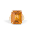 Citrine and Stepped 14k Gold Ring