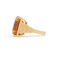 Citrine and Stepped 14k Gold Ring
