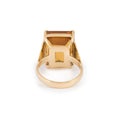 Citrine and Stepped 14k Gold Ring