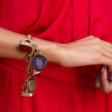 Victorian Citrine, Carnelian, and 14k Gold Fob Charm Bracelet