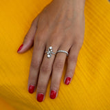 Heart Shaped Platinum and Diamond Eternity Band
