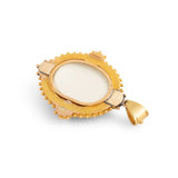 Victorian Turquoise and Pearl Open-Back 18k Gold Locket