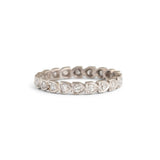 Heart Shaped Platinum and Diamond Eternity Band