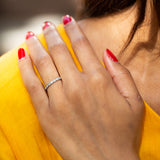 Heart Shaped Platinum and Diamond Eternity Band