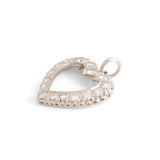 Diamond and 14K White Gold Open Heart Pendant