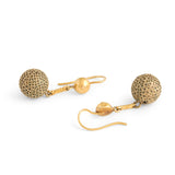 Victorian Etruscan Revival 14k Gold Dangle Earrings