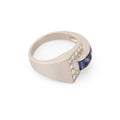 Oscar Heyman Sapphire, Diamond, and Platinum Buckle Ring