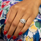 Art Deco Square Cut Diamond and Platinum Ring