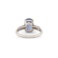 Art Deco Sapphire, French Cut Diamond, and Platinum Ring