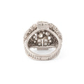 Mid-Century Diamond and Platinum Bombé Dome Ring