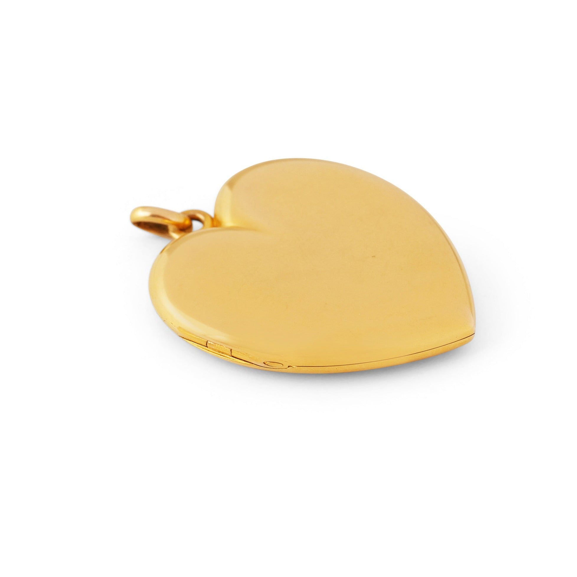 Victorian Large 14k Gold Heart Locket