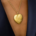 Victorian Large 14k Gold Heart Locket